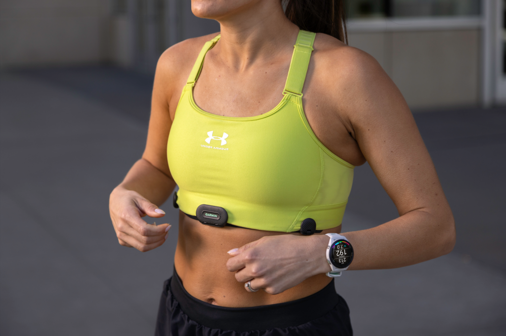 test de la ceinture cardiaque Garmin HRM FIT