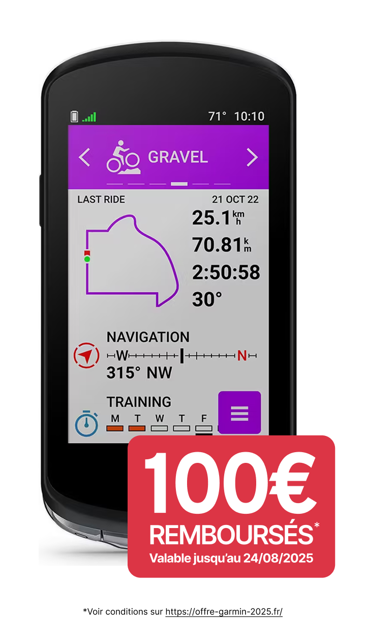 Bon plan Garmin : 100 euros remboursés sur le Garmin Edge 1040