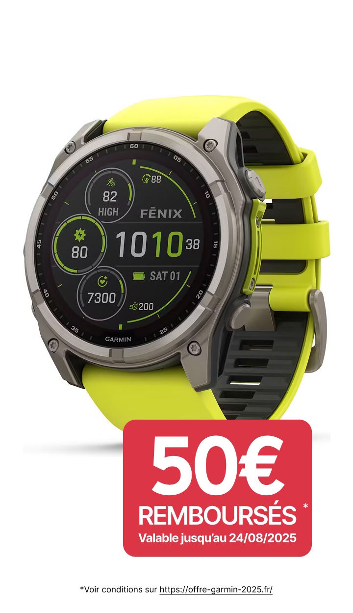 Bon plan Garmin : 50 euros remboursés sur la Garmin Fenix 8 AMOLED
