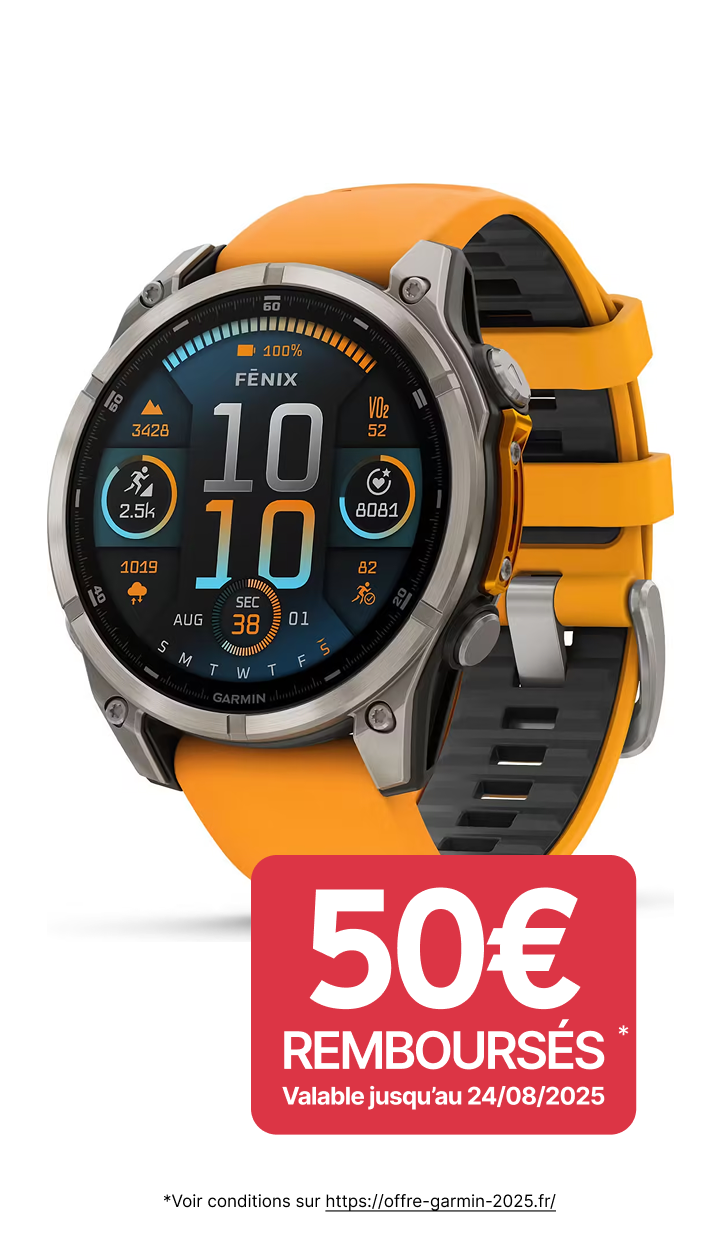 Bon plan Garmin : 50 euros remboursés sur la Garmin Fenix 8 AMOLED