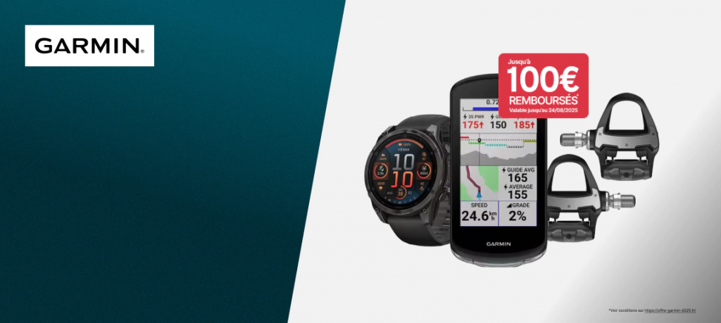 Bon Plan Garmin Juillet Aout 2025 : jusqu'à 100 euros remboursés sur une sélection de produits